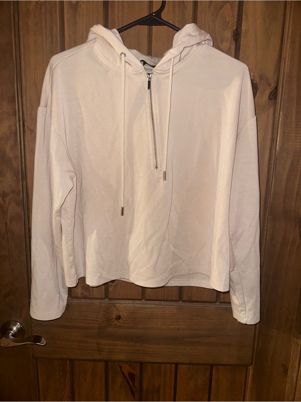 Elie Tahari Blush Pink Zip-Up Hoodie